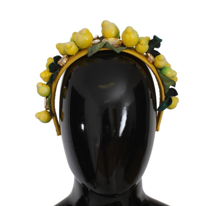 Dolce &amp; Gabbana Gele Citroenen Sicilië Kristallen Diadeem Tiara Hoofdband