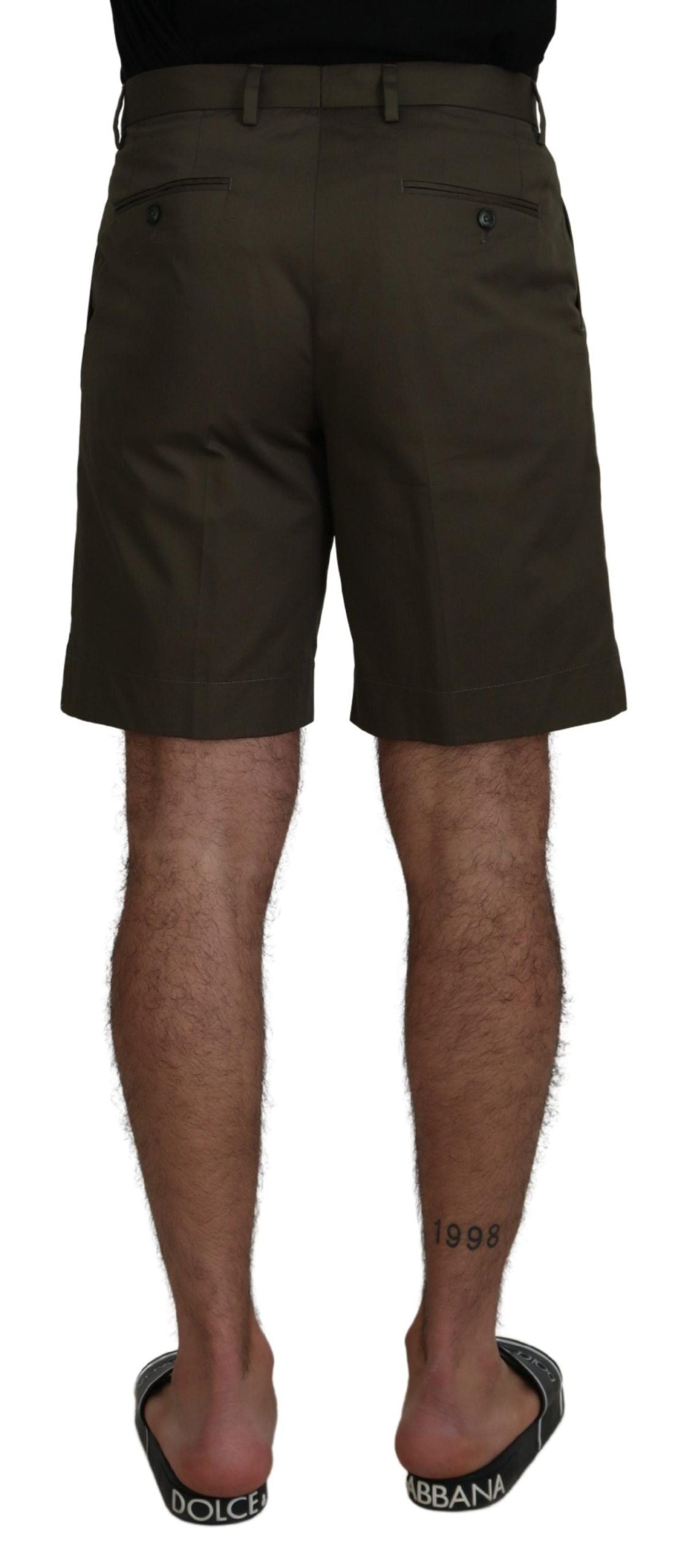 Pantalon chino vert Dolce &amp; Gabbana en coton décontracté