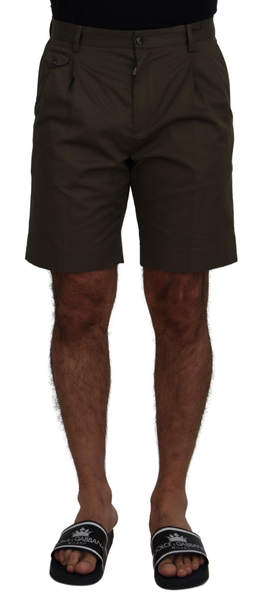 Pantalon chino vert Dolce &amp; Gabbana en coton décontracté