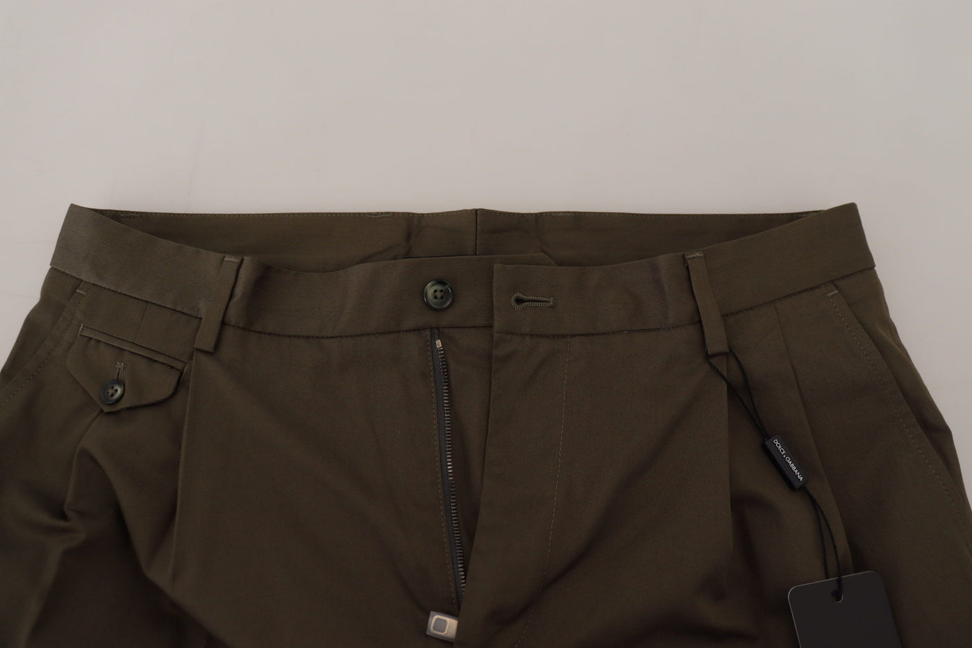 Pantalon chino vert Dolce &amp; Gabbana en coton décontracté