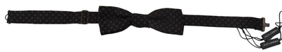 Dolce &amp; Gabbana Zwarte Zijden Strik met Patroon voor Heren Accessoire