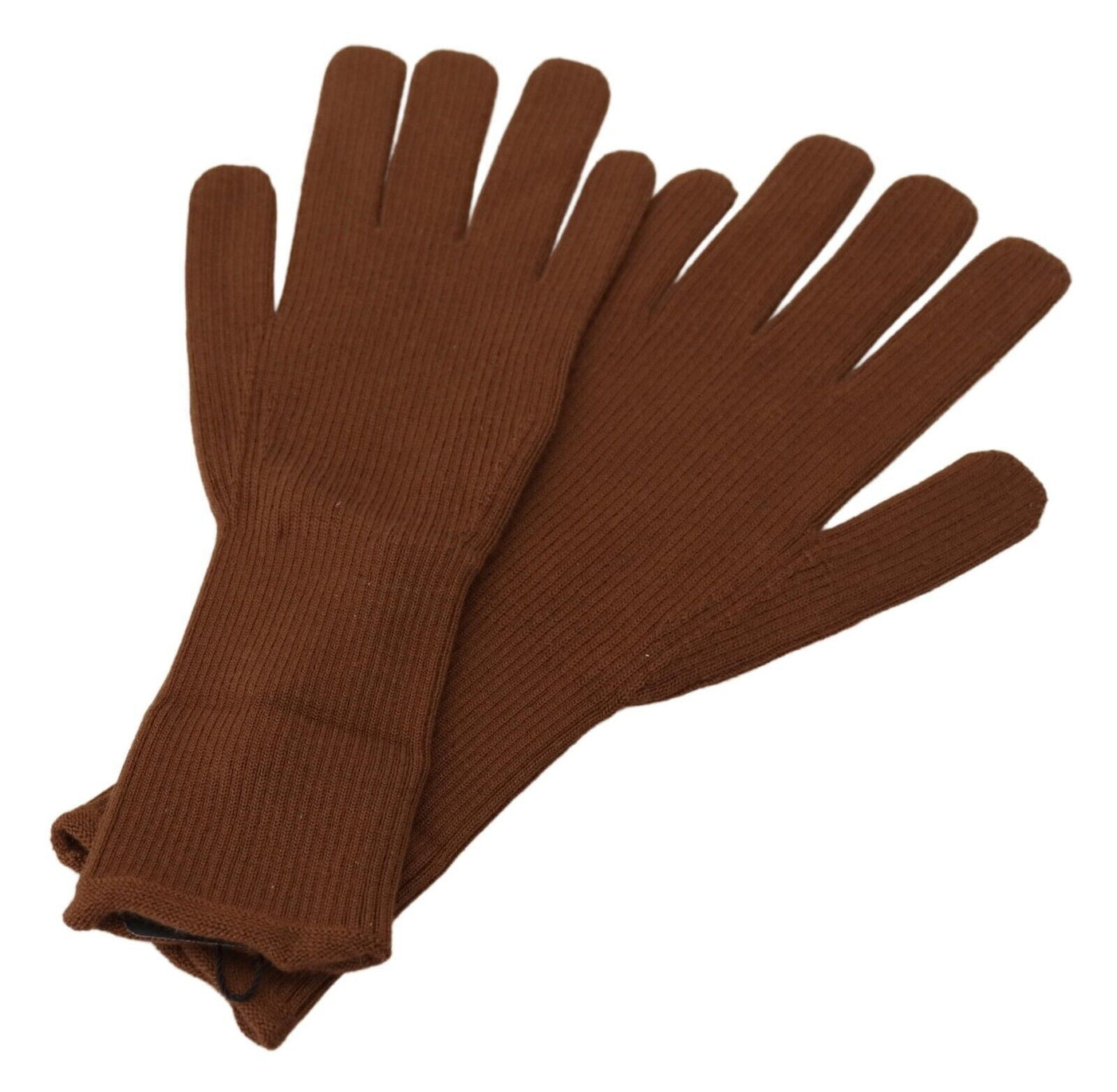 Gants pour homme Dolce &amp; Gabbana en cachemire marron tricoté à la main