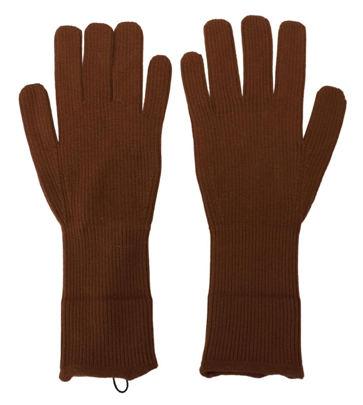Gants pour homme Dolce &amp; Gabbana en cachemire marron tricoté à la main