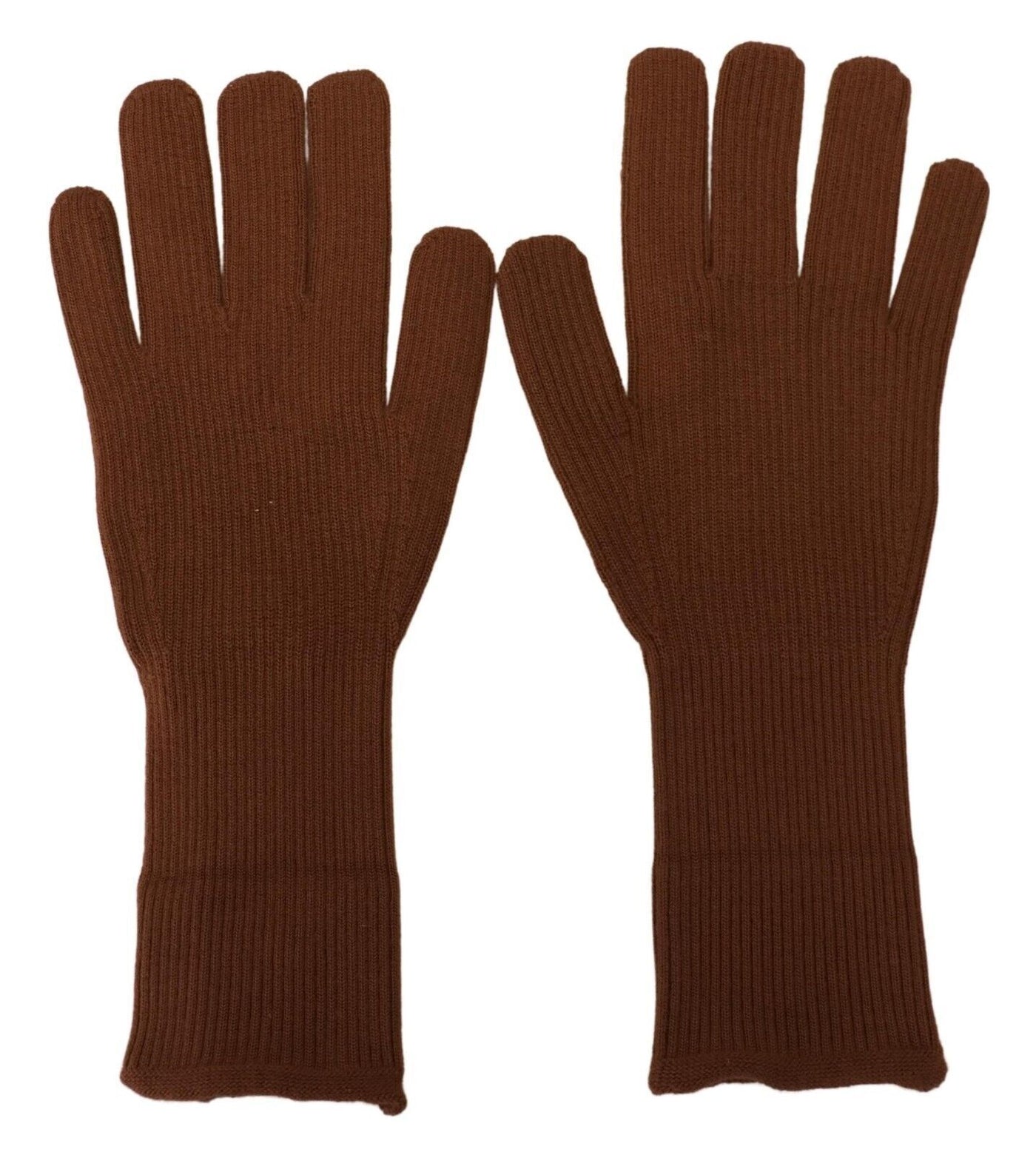 Gants pour homme Dolce &amp; Gabbana en cachemire marron tricoté à la main