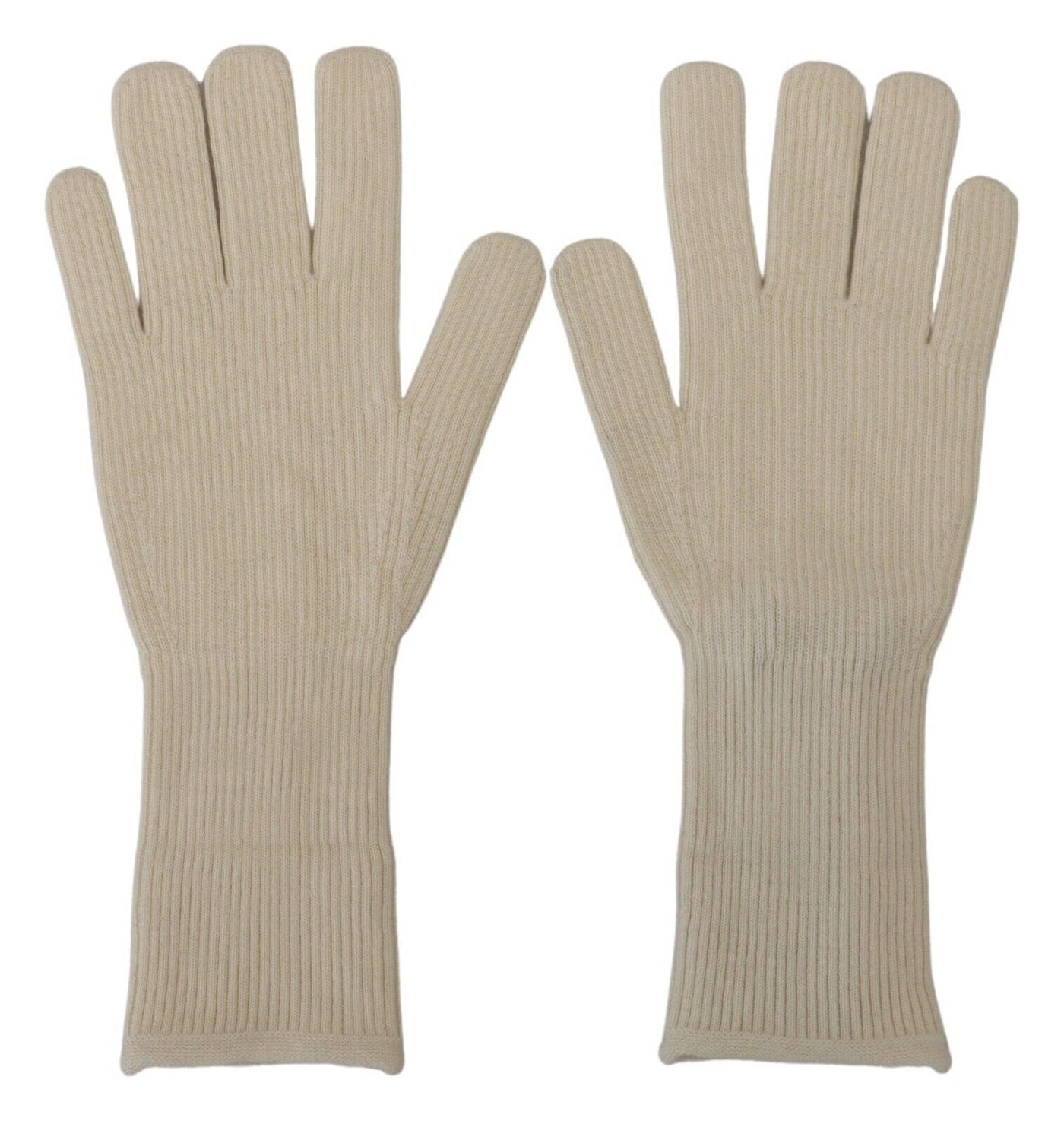 Gants pour homme Dolce &amp; Gabbana en cachemire blanc tricoté