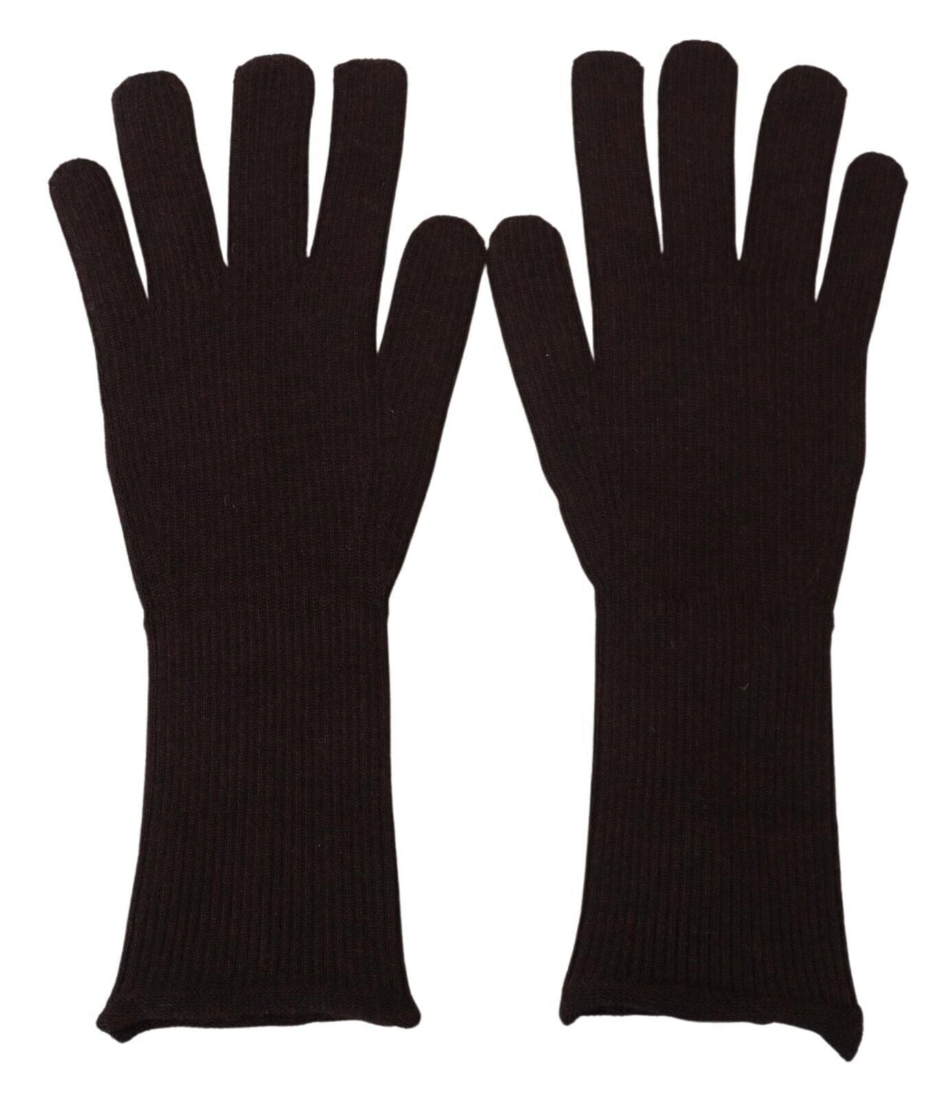 Gants pour homme Dolce &amp; Gabbana en cachemire et soie marron