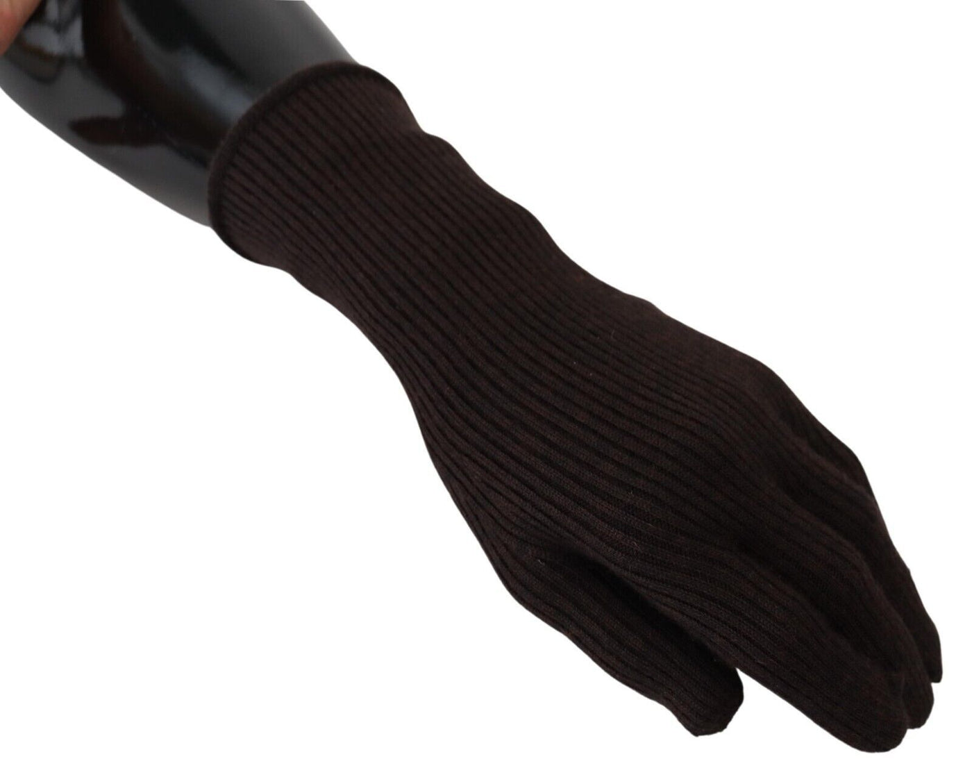Gants pour homme Dolce &amp; Gabbana en cachemire et soie marron