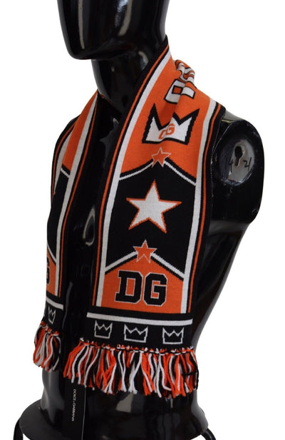 Foulard châle imprimé logo DG multicolore Dolce &amp; Gabbana pour homme