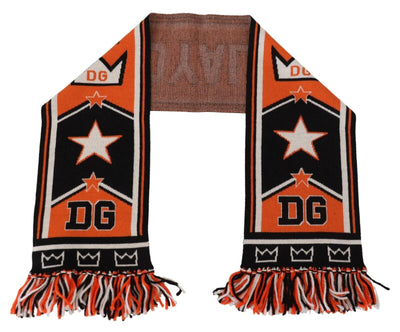 Foulard châle imprimé logo DG multicolore Dolce &amp; Gabbana pour homme