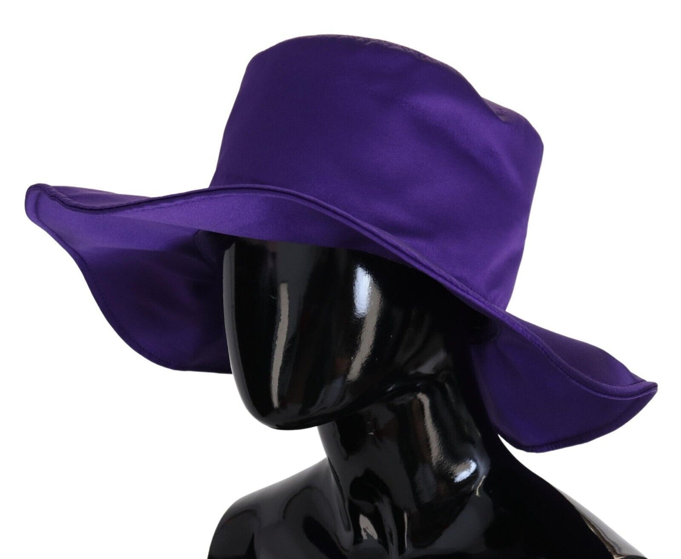 Chapeau haut de forme en soie stretch violet Dolce &amp; Gabbana