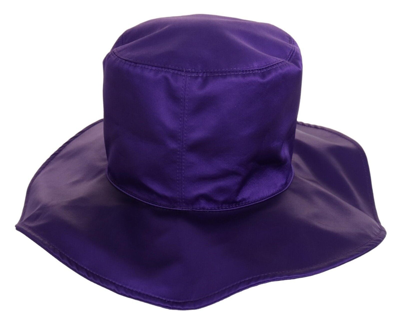 Chapeau haut de forme en soie stretch violet Dolce &amp; Gabbana