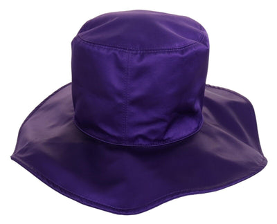 Chapeau haut de forme en soie stretch violet Dolce &amp; Gabbana