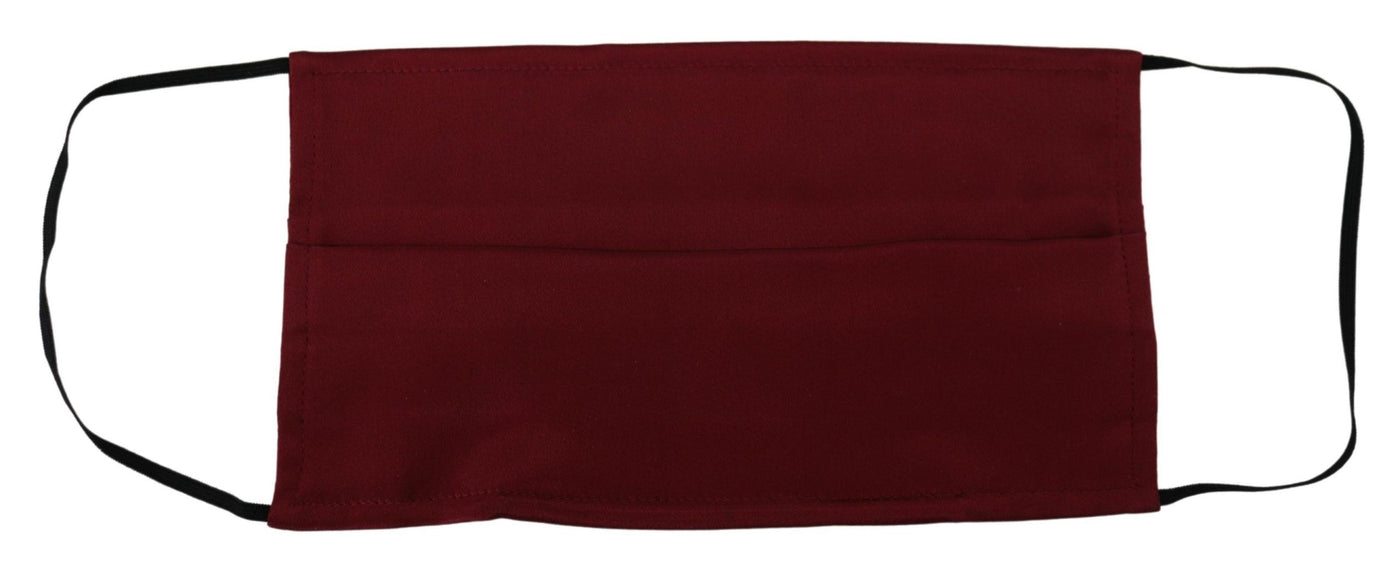 Masque facial Dolce &amp; Gabbana en soie marron plissée avec élastique et sangle d'oreille, taille unique