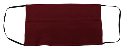 Masque facial Dolce &amp; Gabbana en soie marron plissée avec élastique et sangle d'oreille, taille unique