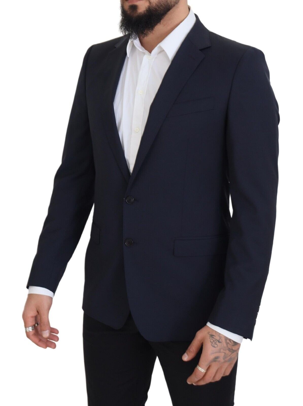 Blazer MARTINI bleu foncé en laine à boutonnage simple Dolce &amp; Gabbana