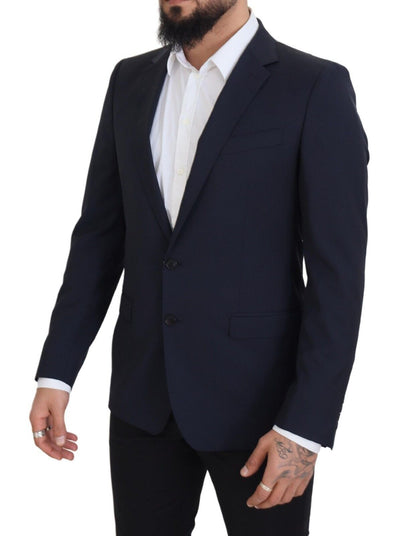 Blazer MARTINI bleu foncé en laine à boutonnage simple Dolce &amp; Gabbana