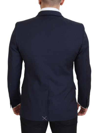 Blazer MARTINI bleu foncé en laine à boutonnage simple Dolce &amp; Gabbana