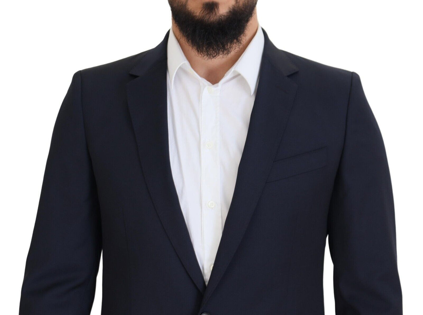 Blazer MARTINI bleu foncé en laine à boutonnage simple Dolce &amp; Gabbana