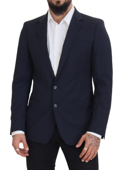 Blazer MARTINI bleu foncé en laine à boutonnage simple Dolce &amp; Gabbana