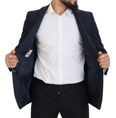 Blazer MARTINI bleu foncé en laine à boutonnage simple Dolce &amp; Gabbana