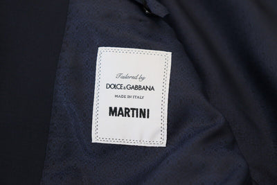 Blazer MARTINI bleu foncé en laine à boutonnage simple Dolce &amp; Gabbana