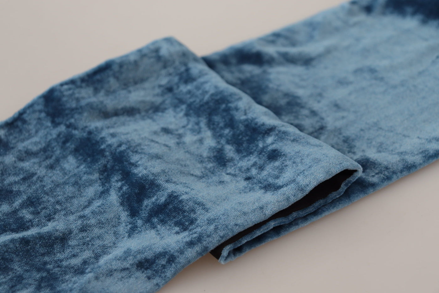 Foulard châle en velours bleu uni Dolce &amp; Gabbana pour homme