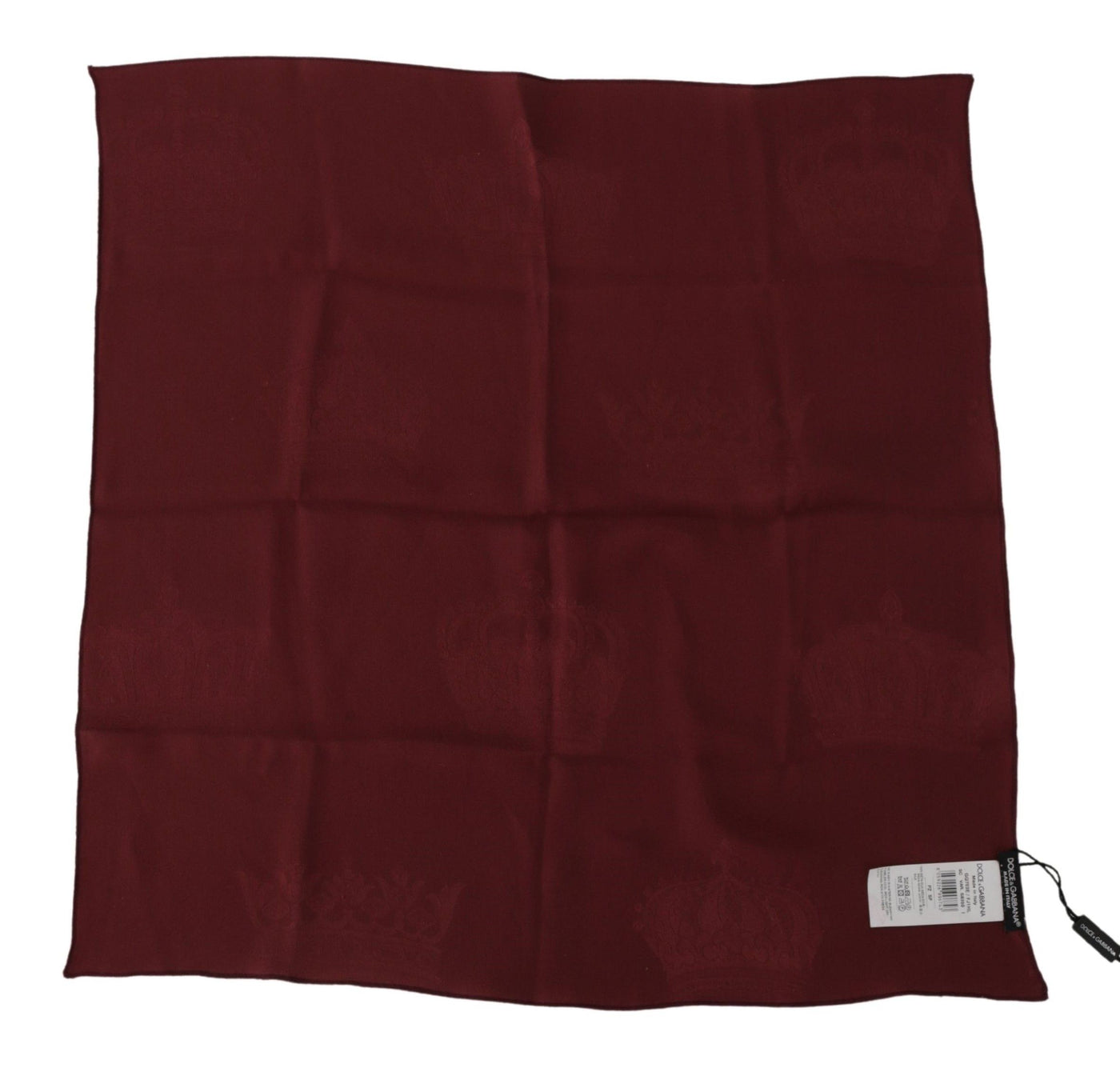 Foulard carré en soie marron Dolce &amp; Gabbana