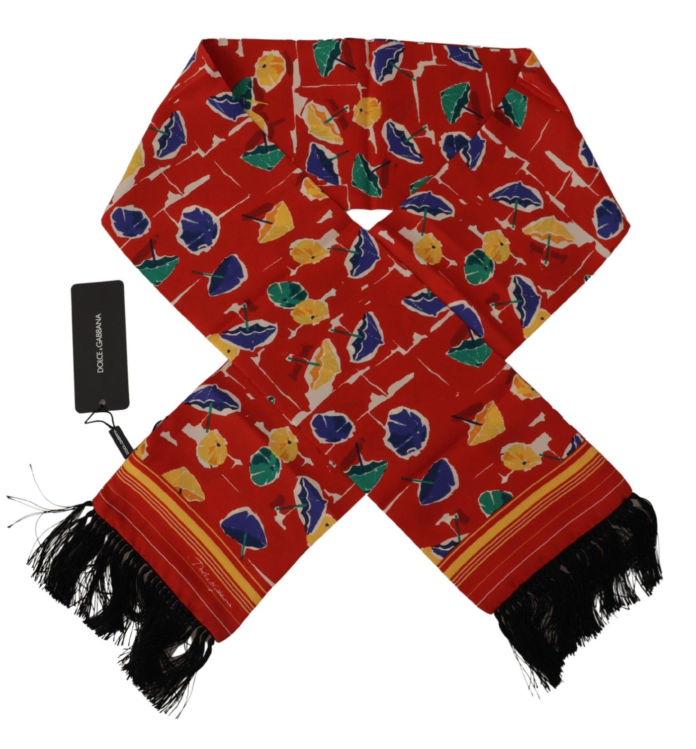 Foulard élégant en soie multicolore pour homme Dolce &amp; Gabbana