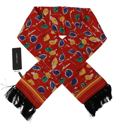 Foulard élégant en soie multicolore pour homme Dolce &amp; Gabbana