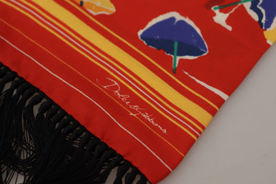 Foulard élégant en soie multicolore pour homme Dolce &amp; Gabbana