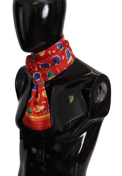 Foulard élégant en soie multicolore pour homme Dolce &amp; Gabbana