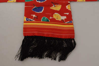 Foulard élégant en soie multicolore pour homme Dolce &amp; Gabbana