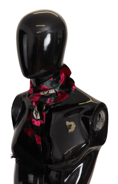 Foulard châle à franges Dolce &amp; Gabbana multicolore avec logo DG pour homme