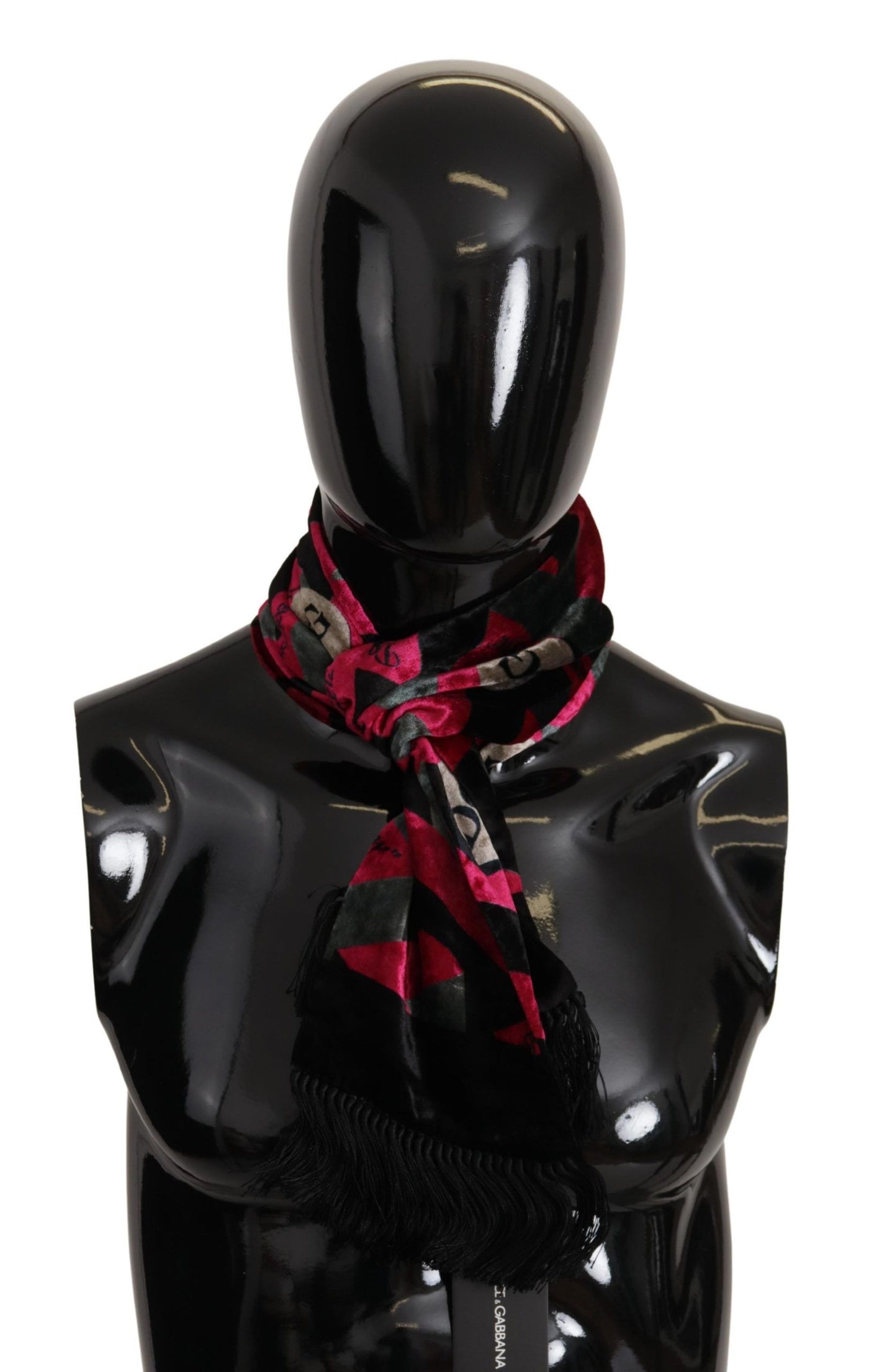 Foulard châle à franges Dolce &amp; Gabbana multicolore avec logo DG pour homme