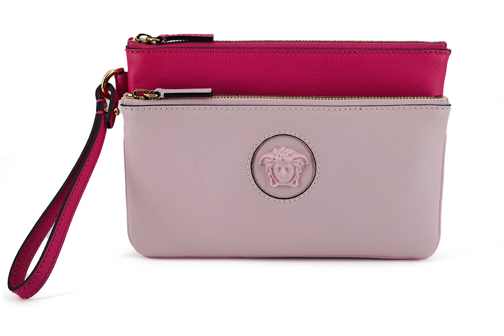 Versace Elegante Roze Leren Clutch