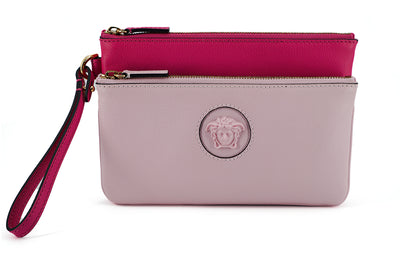 Versace Elegante Roze Leren Clutch