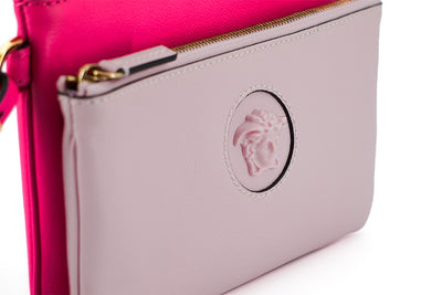 Versace Elegante Roze Leren Clutch