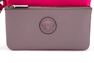Versace Elegante Roze Leren Clutch