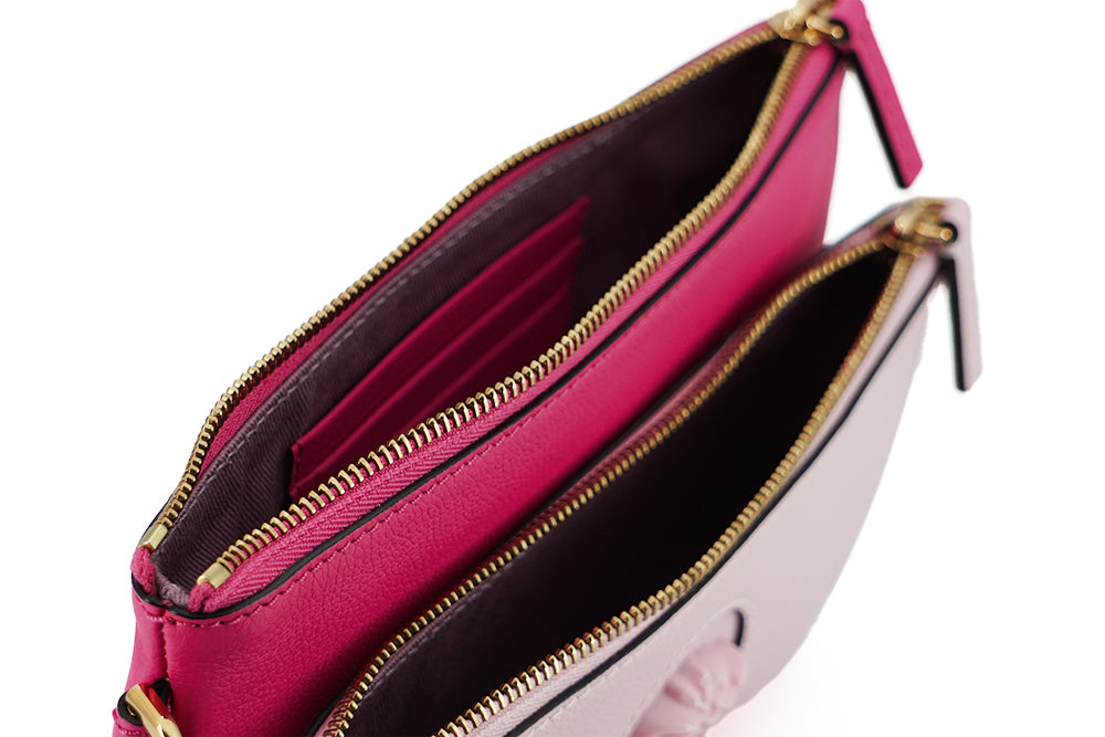 Versace Elegante Roze Leren Clutch
