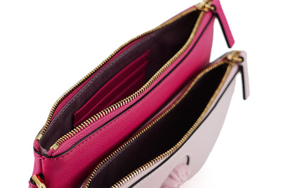 Versace Elegante Roze Leren Clutch
