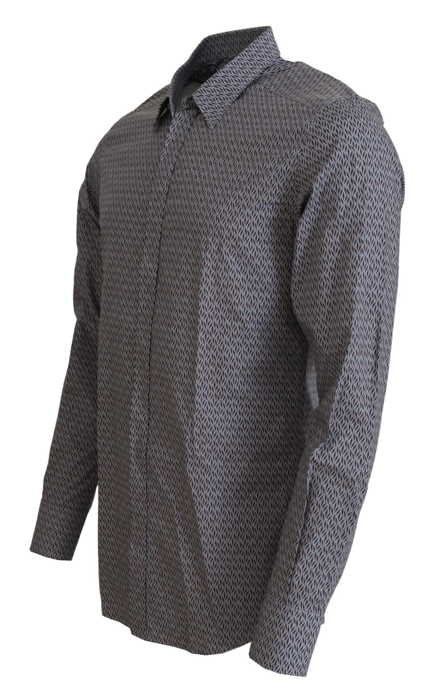 Chemise habillée slim fit Dolce &amp; Gabbana gris marron doré