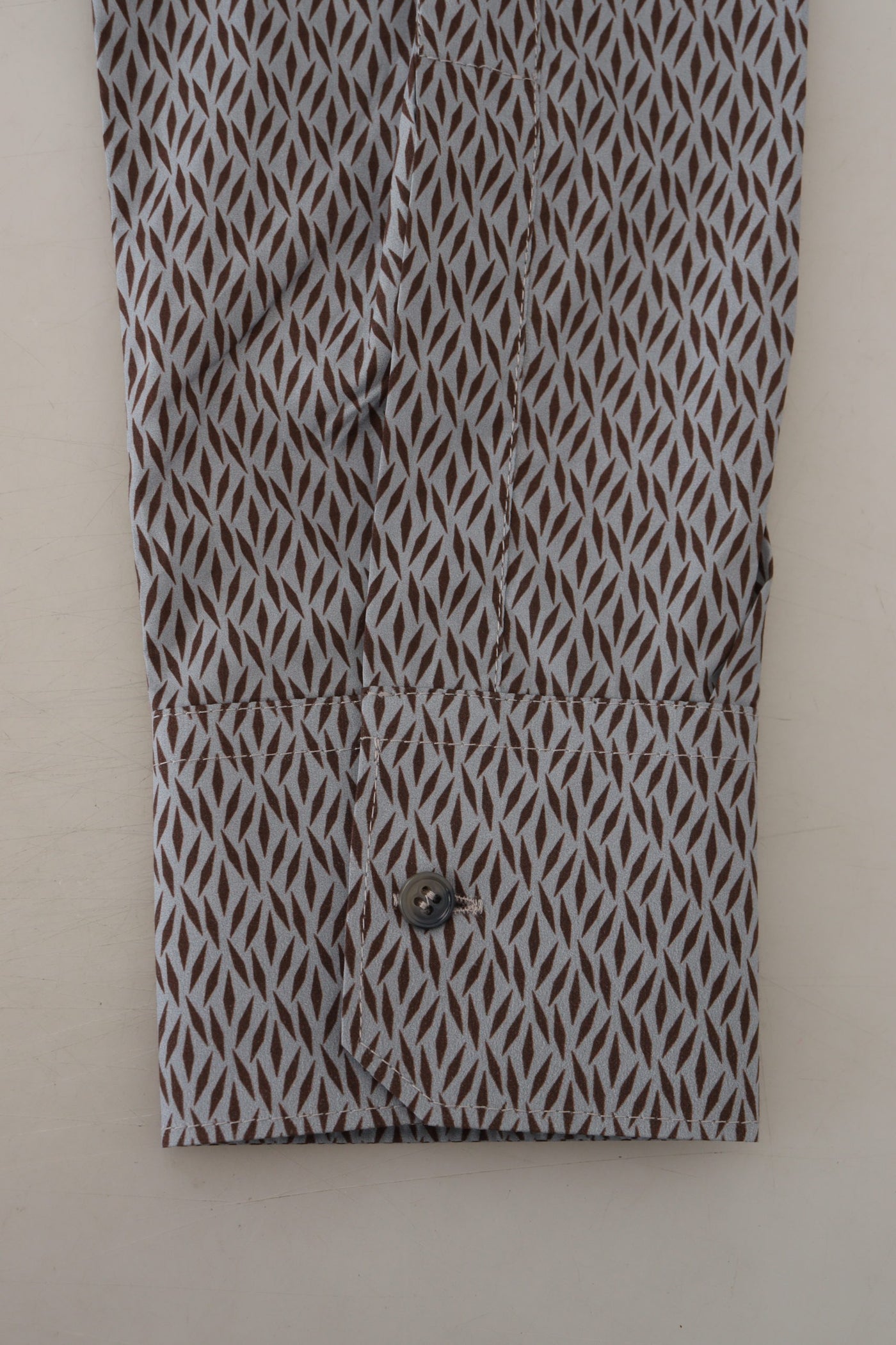 Chemise habillée slim fit Dolce &amp; Gabbana gris marron doré