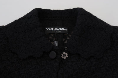 Dolce &amp; Gabbana Zwarte Blazer met Lange Knopen en Katoenen Jasje