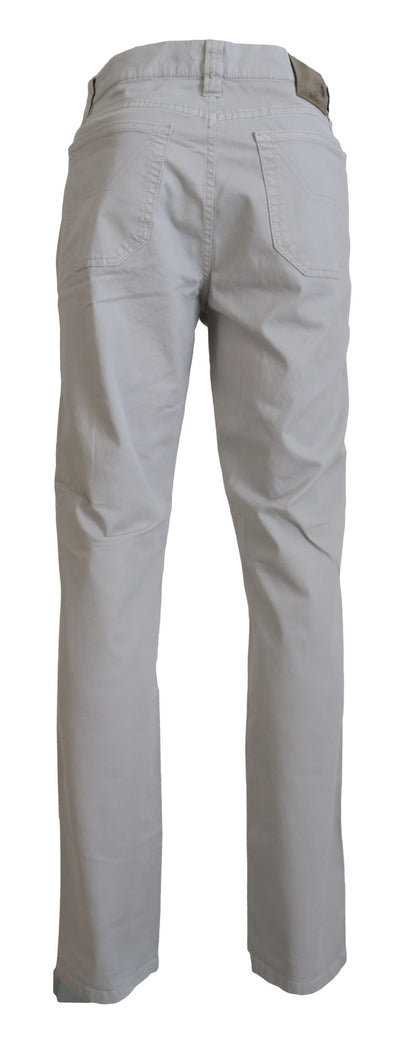 Jeckerson Grijze Katoenen Toelopende Heren Casual Broek