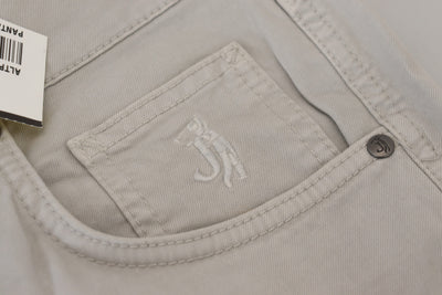 Jeckerson Grijze Katoenen Toelopende Heren Casual Broek