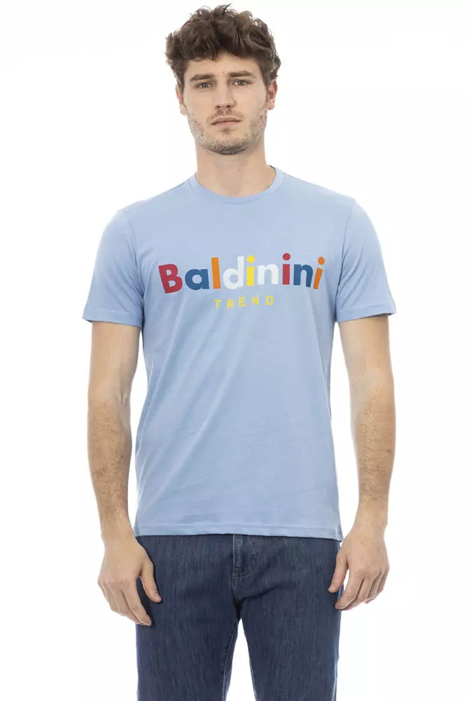 Baldinini Trend Lichtblauw Katoenen Heren T-shirt