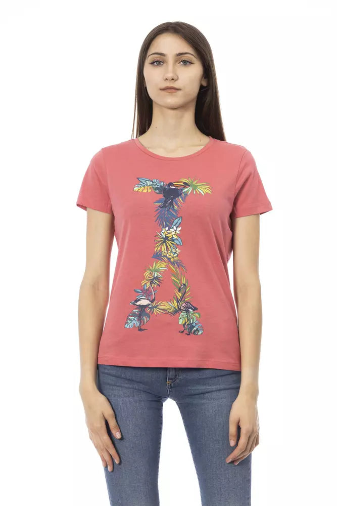 Trussardi Action Chic Fuchsia korte mouwen mode T-shirt