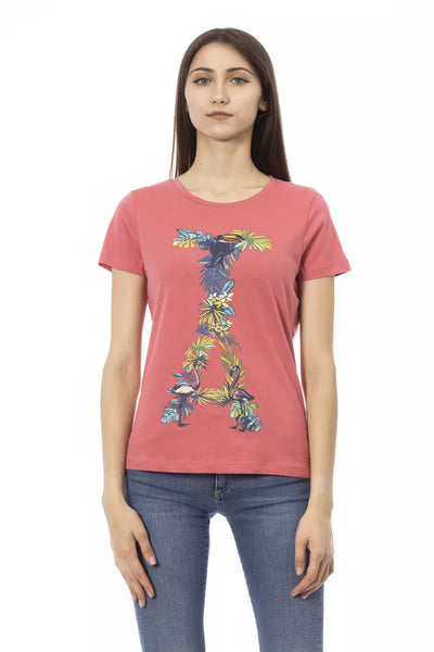 Trussardi Action Chic Fuchsia korte mouwen mode T-shirt