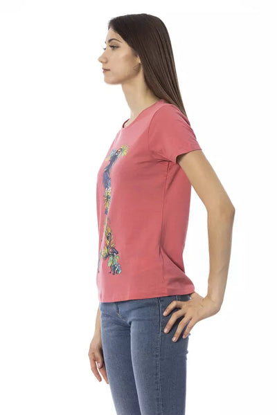 Trussardi Action Chic Fuchsia korte mouwen mode T-shirt