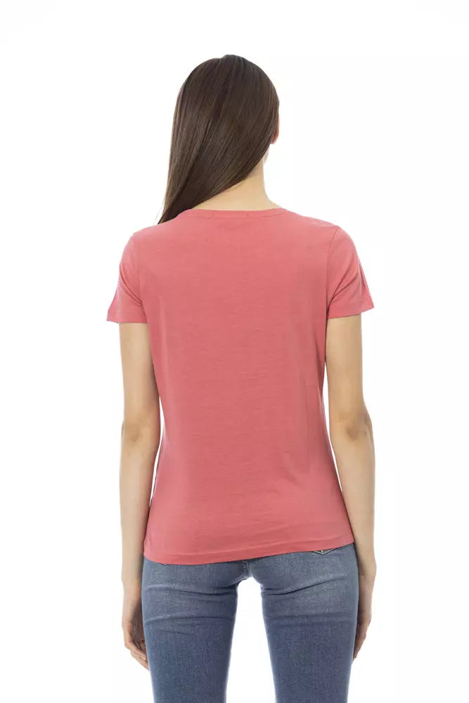Trussardi Action Chic Fuchsia korte mouwen mode T-shirt
